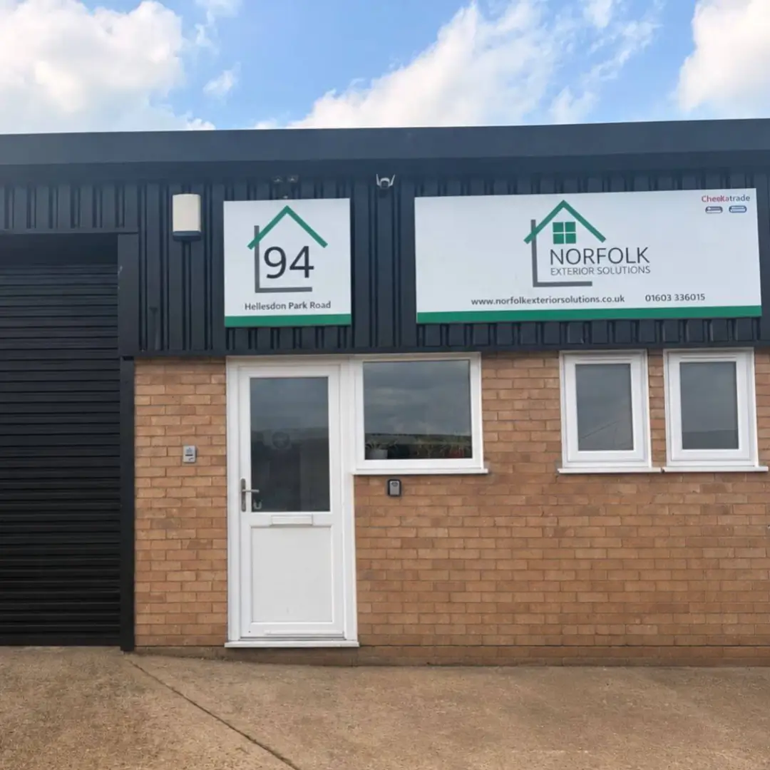External view of the Norfolk Exterior Solutions Unit 94 business premises and main office headquarters located in Norfolk